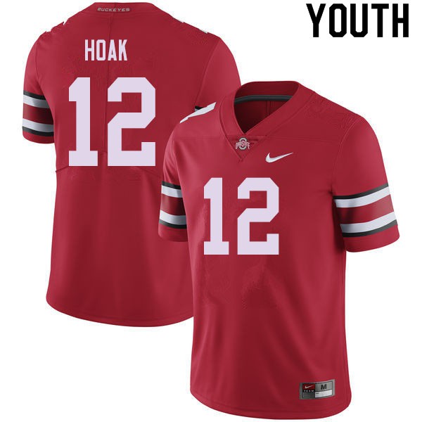 Ohio State Buckeyes #12 Gunnar Hoak Youth Embroidery Jersey Red